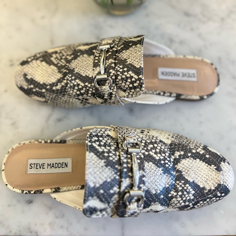 Steve Madden Slip On Loafer- Snake Print